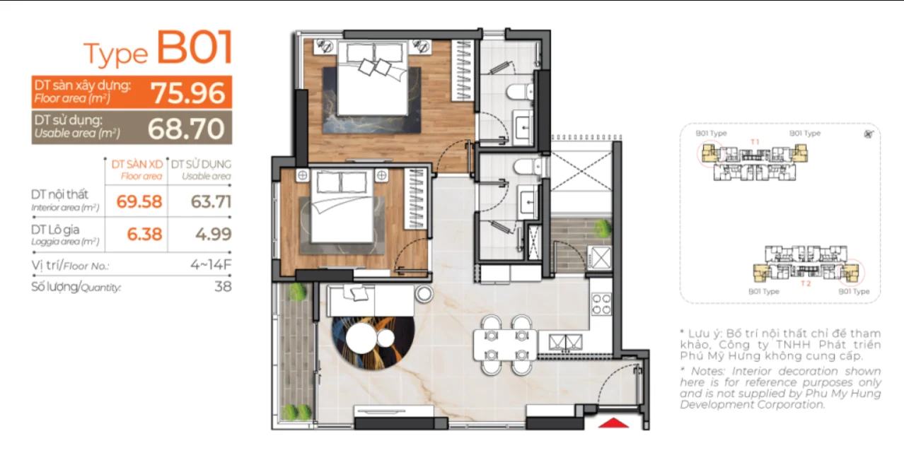 Các kiểu nhà tại Cardinal Court