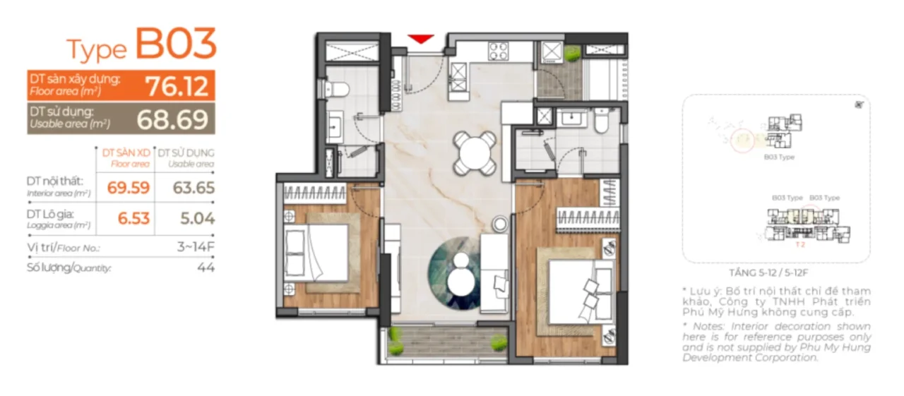 Các kiểu nhà tại Cardinal Court