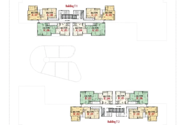 Mặt bằng tầng 5 - 12